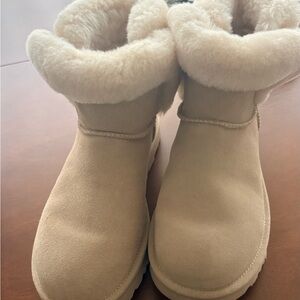 UGG Cream Ankle Boots